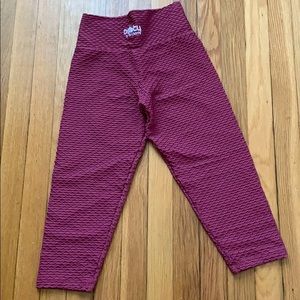 Booty by Brabants Cropped Croco Skin Burnt Rose